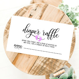 DiAPER RAFFLE Biljett Lavender Feet Baby Shower Tilläggskort