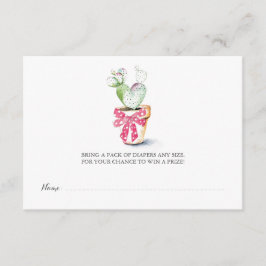 Diaper Raffle Biljett, lille älskling Tilläggskort