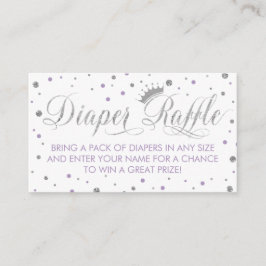 Diaper Raffle Biljett, Princess, Lila Tilläggskort