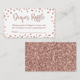 Diaper Raffle Biljett Ro Guld Glitter Konfetti Tilläggskort