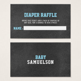 DiAPER RAFFLE Biljett Sports Chalkboard Baby Showe