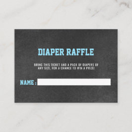 DiAPER RAFFLE Biljett Sports Chalkboard Baby Showe Tilläggskort