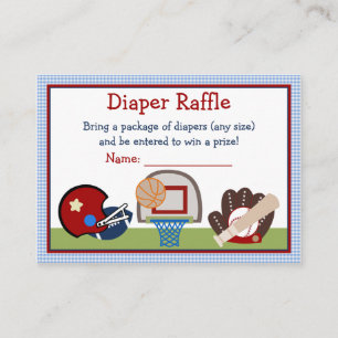 Diaper Raffle Biljett Tilläggskort