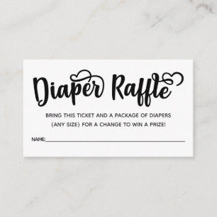Diaper Raffle Biljett Tilläggskort