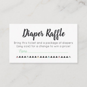 Diaper Raffle Biljett Tilläggskort