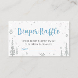 Diaper Raffle Biljett | Vinter Baby Shower, pojke Tilläggskort