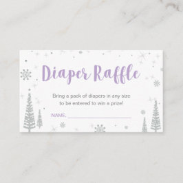 Diaper Raffle Biljett | Vinterbabyskor, Lila Tilläggskort
