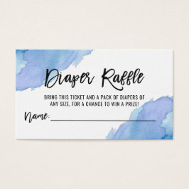 DIAPER RAFFLE Biljett Watercolor Blue Baby Shower
