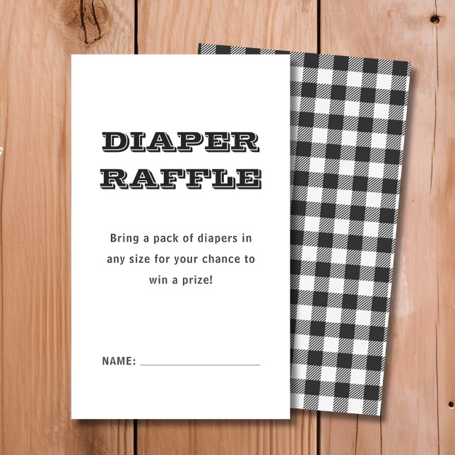 Diaper Raffle | Black Play Baby Shower Tilläggskort (Skapare uppladdad)