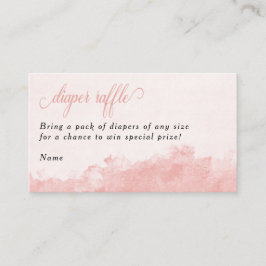 Diaper Raffle Bläck Tvättar Struktur Rosa Baby Sho Tilläggskort