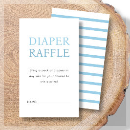 Diaper Raffle | Blue Baby Shower Tilläggskort