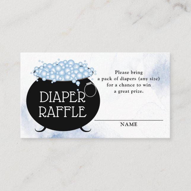 Diaper Raffle Blue Brew Halloween Baby Showe Tilläggskort (Framsida)