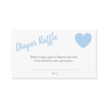 Diaper Raffle Blue Heart Boy Shower