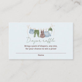 Diaper raffle boho barnkläders vattencolor tilläggskort