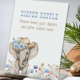 Diaper Raffle Boho Cowboy Elephant Baby Shower