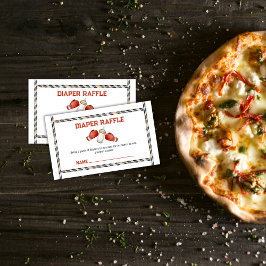 Diaper Raffle Boxing Little Champion Baby Shower Tilläggskort