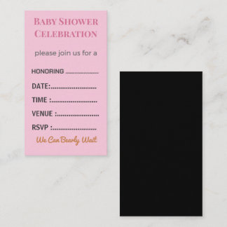 Diaper Raffle Card Tickets | Elegant Insert Tilläggskort