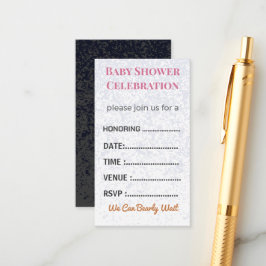 Diaper Raffle Card Tickets | Elegant Insert Tilläggskort