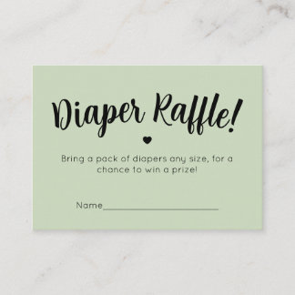 Diaper Raffle Card Tilläggskort