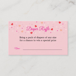 Diaper Raffle Card to Include with Invitations Tilläggskort
