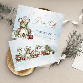 Diaper Raffle Card Winter Puppy Baby Shower Tilläggskort
