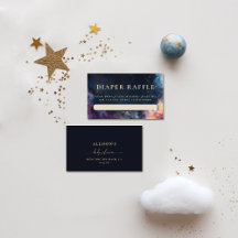 Diaper Raffle Celestial Gift Navy Blue Baby Shower