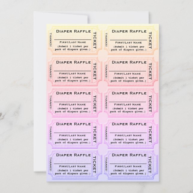 Diaper Raffle Cute Baby Shower (Framsida)