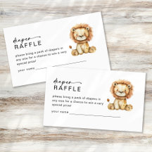Diaper Raffle Cute Little Lejonare Baby Shower
