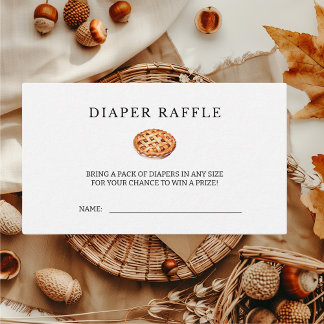 Diaper Raffle Cutie Paj Fall Baby Shower Tilläggskort