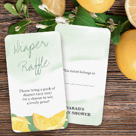 Diaper Raffle Dikt Citrus Lemon Neutralt Tilläggskort