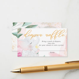 Diaper raffle Elephant Girl babydusch Tilläggskort