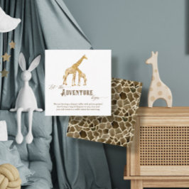 Diaper Raffle Enclosure Boy Baby Shower Giraffe Tilläggskort
