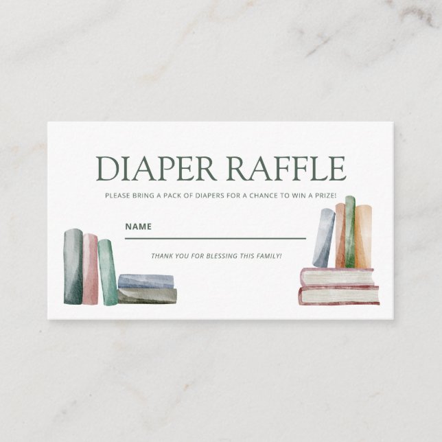 Diaper Raffle Enclosure Card Tilläggskort (Framsida)