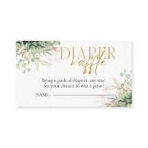 Diaper Raffle Eucalyptus Greenery Baby Shower