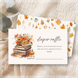 Diaper Raffle | Fall Bok Thworthy Baby Shower Tilläggskort