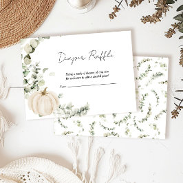 Diaper Raffle Fall Little Pumpkin Baby Shower Tilläggskort