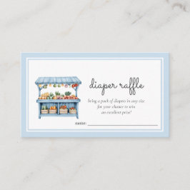 Diaper Raffle Farmers Market Pojke Shower Tilläggskort
