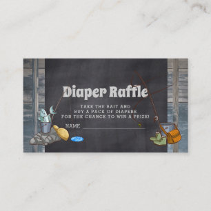 Diaper Raffle Fishing Boy Shower för in kort