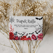 Diaper Raffle Flowers Halloween Baby Shower