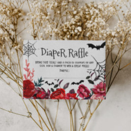 Diaper Raffle Flowers Halloween Baby Shower Tilläggskort