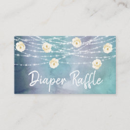 *~* Diaper Raffle Flowers Ljus Ro Baby Shower Tilläggskort