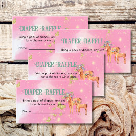Diaper Raffle Game Magic Unicorns and Butterfly Tilläggskort