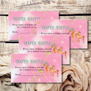 Diaper Raffle Game Magic Unicorns and Butterfly Tilläggskort