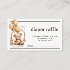 Diaper Raffle Gender Neutral Baby Shower Tilläggskort