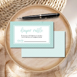 Diaper Raffle Gender Neutral Mint Grönt BOHO Tilläggskort