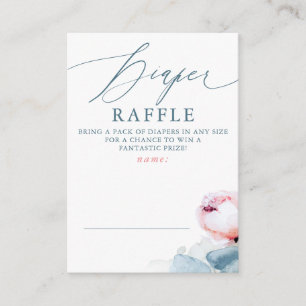 Diaper Raffle Gender Reveal Baby Shower Biljett Tilläggskort