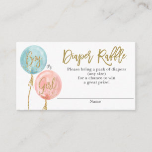 Diaper Raffle-gender: Tilläggskort