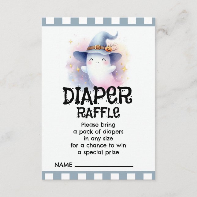 Diaper Raffle Ghost Baby Shower Tilläggskort (Framsida)