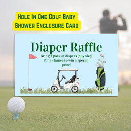 Diaper Raffle Hål i en golf Baby Shower Tilläggskort