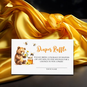 Diaper Raffle honey Bee Baby Shower Tilläggskort